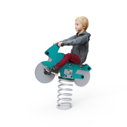 Pružinová houpačka motorka