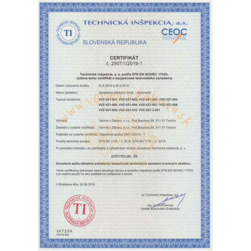 Jednovežová kombinovaná zostava - do 1m