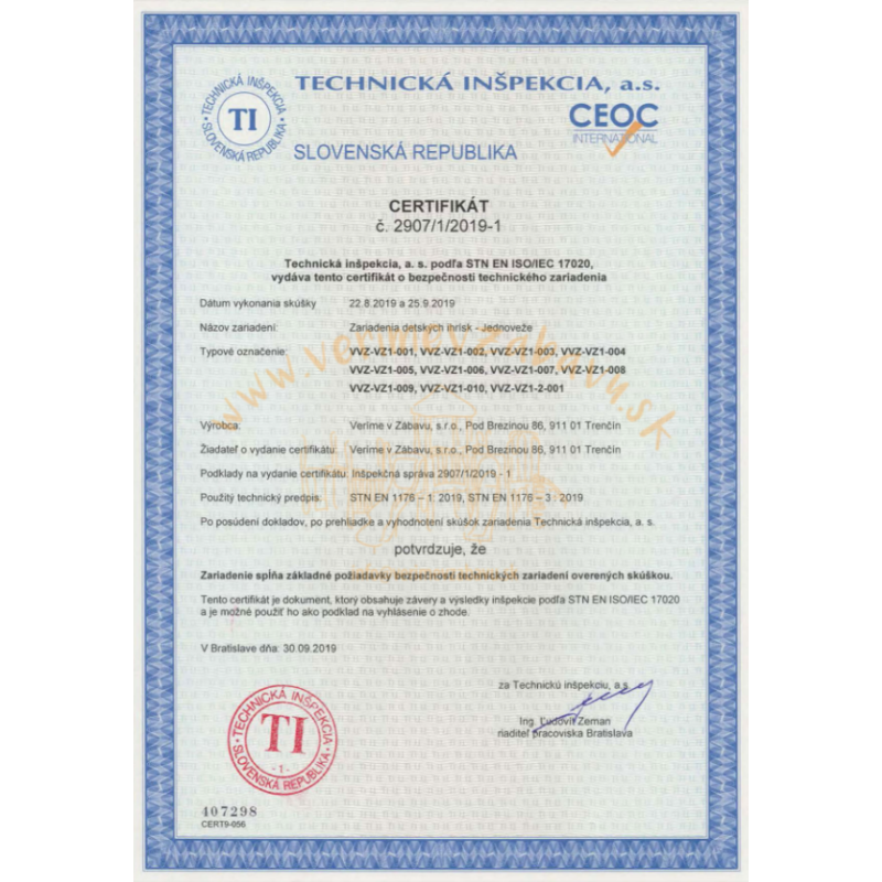 Jednovežová kombinovaná zostava - do 1m