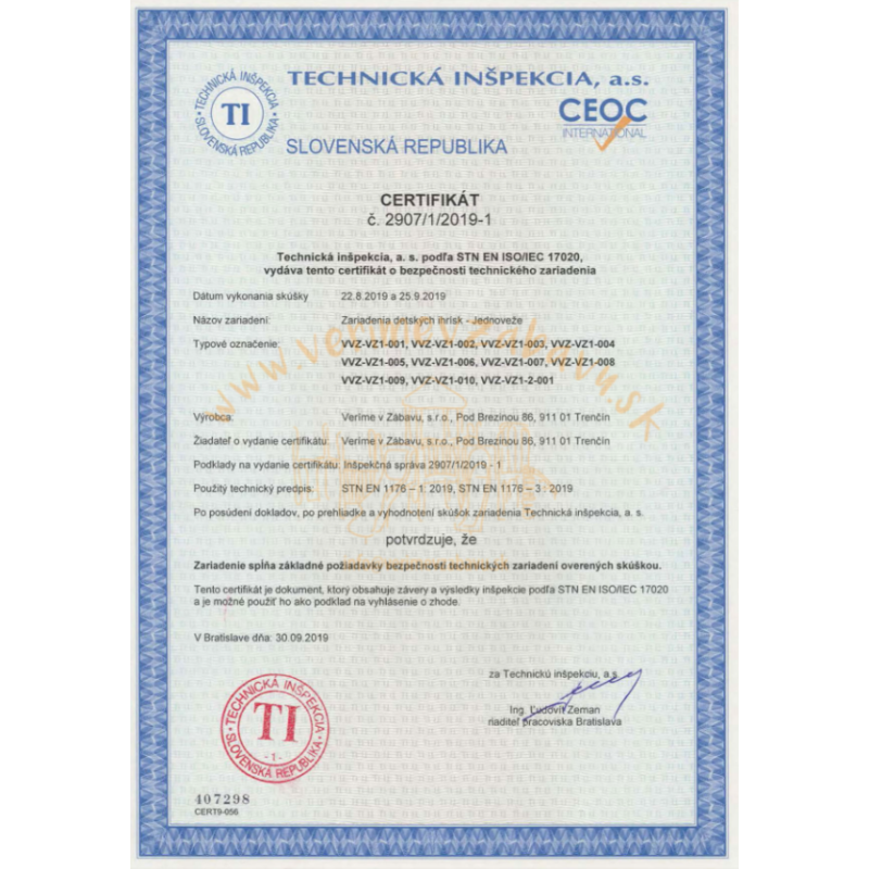 Jednovežová kombinovaná zostava - do 1m