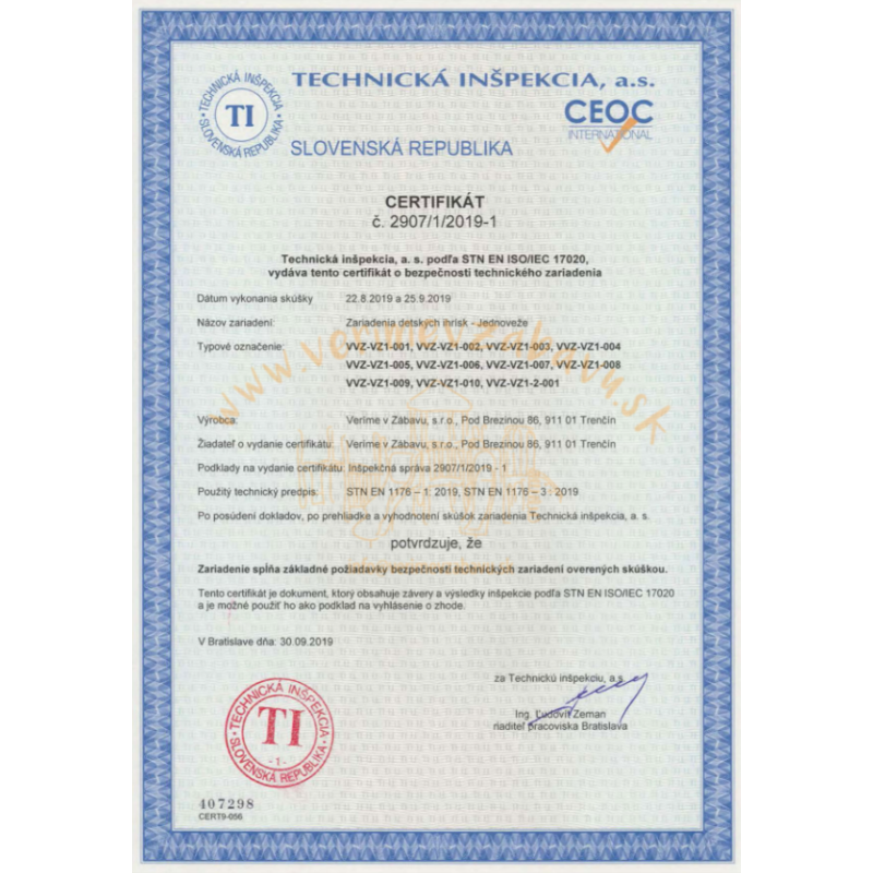 Jednovežová kombinovaná zostava - do 1m