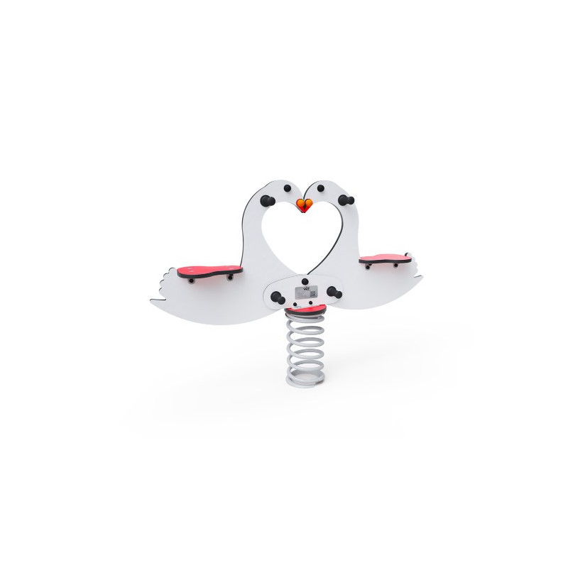 Pružinová hojdačka labute