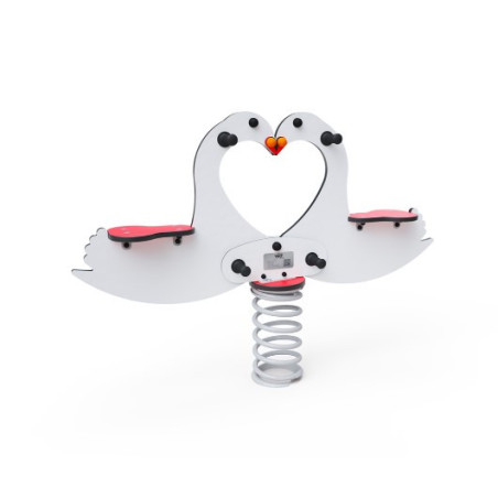 Pružinová houpačka labutě