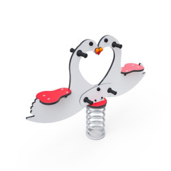 Pružinová hojdačka labute