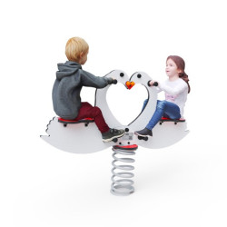 Pružinová houpačka labutě