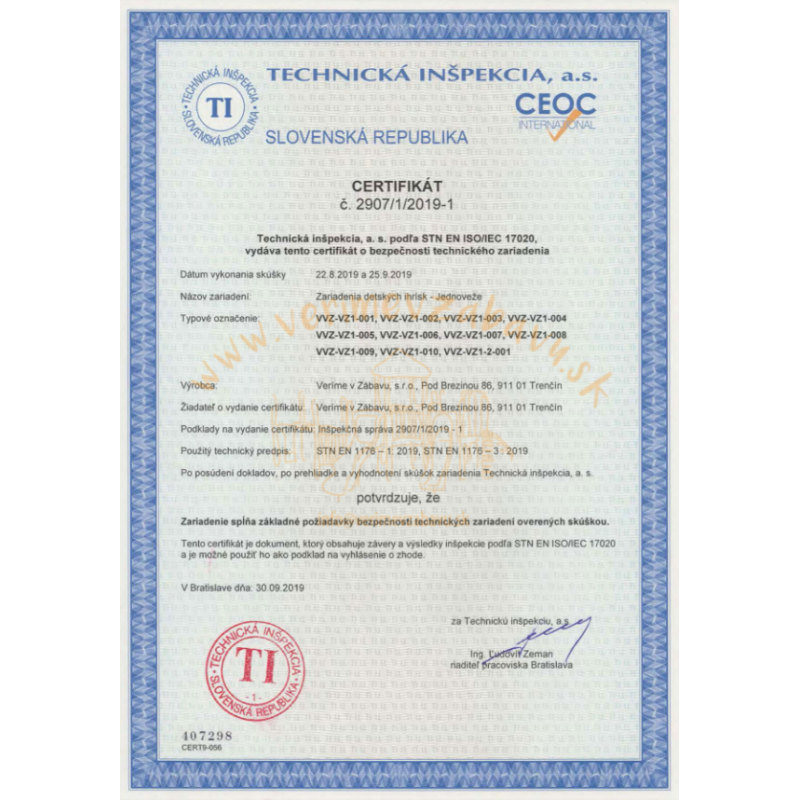 Jednovežová kombinovaná zostava - do 1m