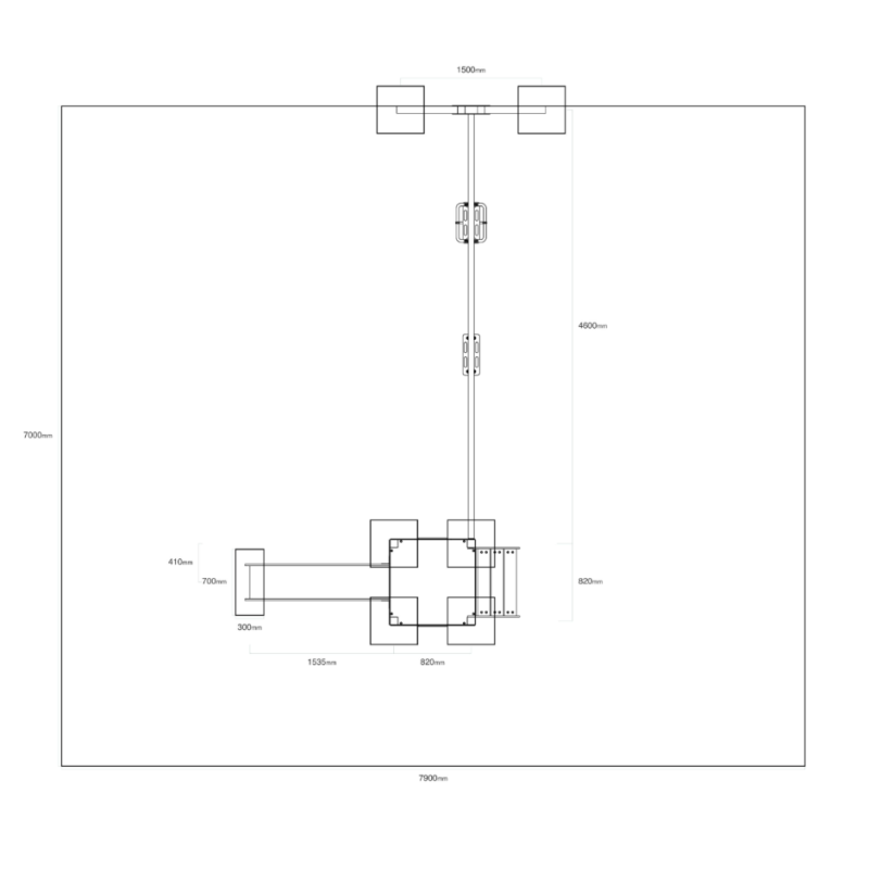 Jednovežová kombinovaná zostava - do 1m