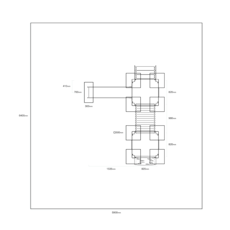 Dvojvežová kombinovaná zostava - do 1m