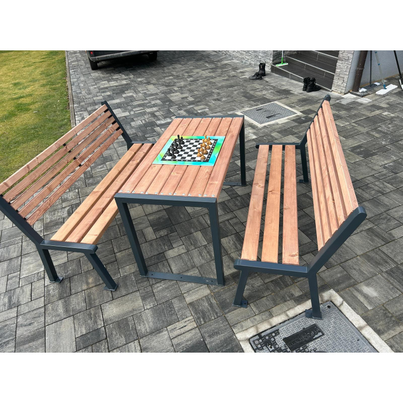 set DEN 3 - stůl se dvěma lavicemi