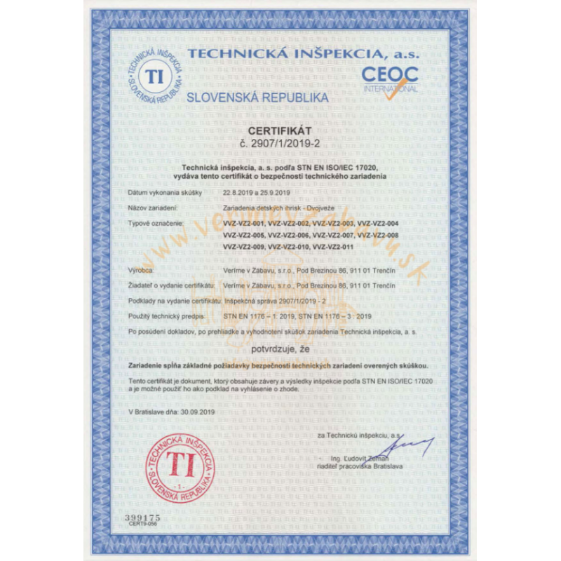 Dvojvežová kombinovaná zostava - do 1m