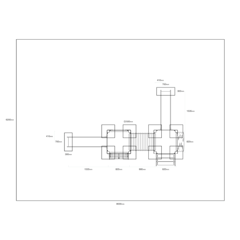 Dvojvežová kombinovaná zostava - do 1m