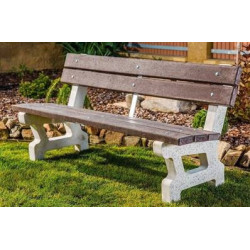 lavička SEO s opěrkou – bezúdržbová a antivandal