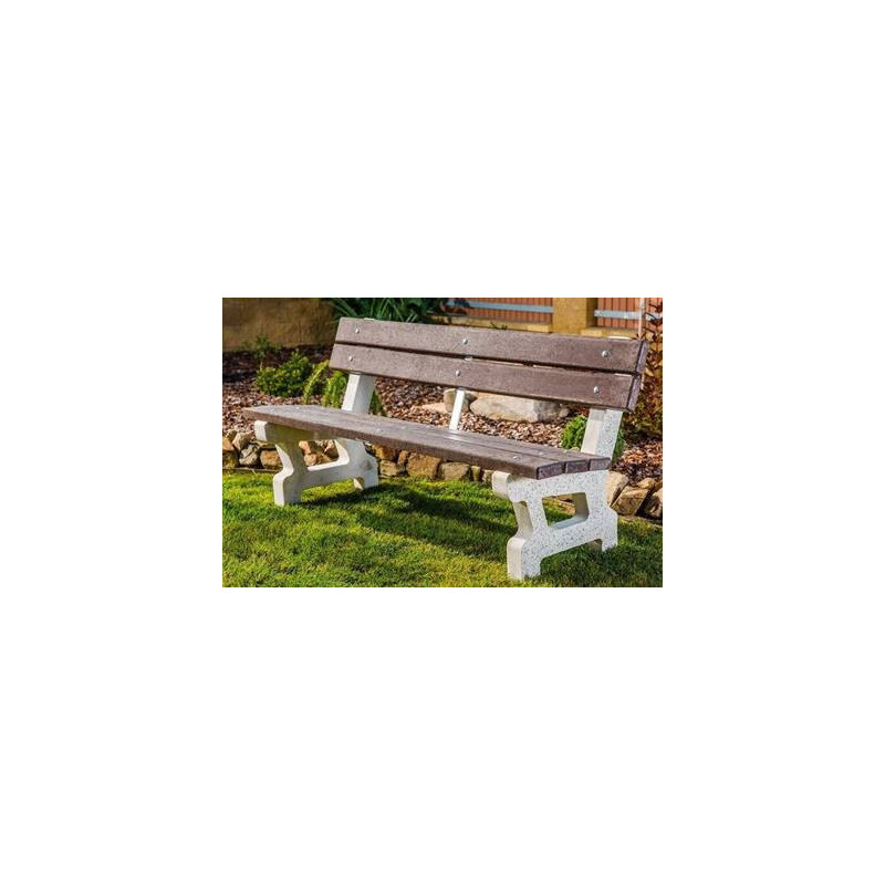 lavička SEO s opěrkou – bezúdržbová a antivandal