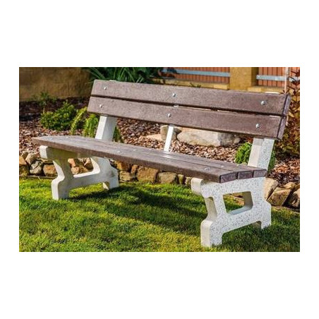 lavička SEO s opěrkou – bezúdržbová a antivandal