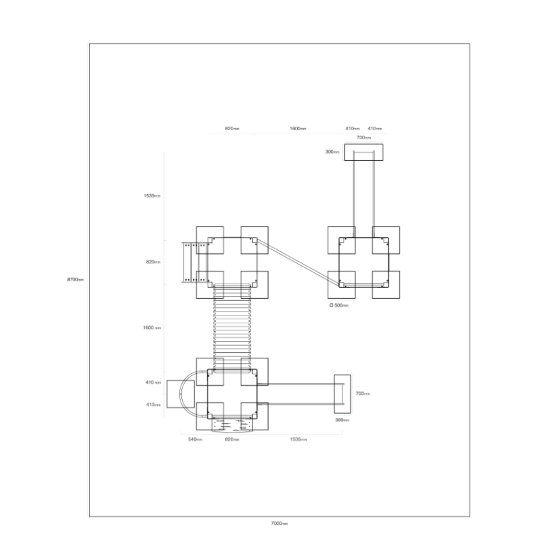 Trojvežová kombinovaná zostava - do 1m