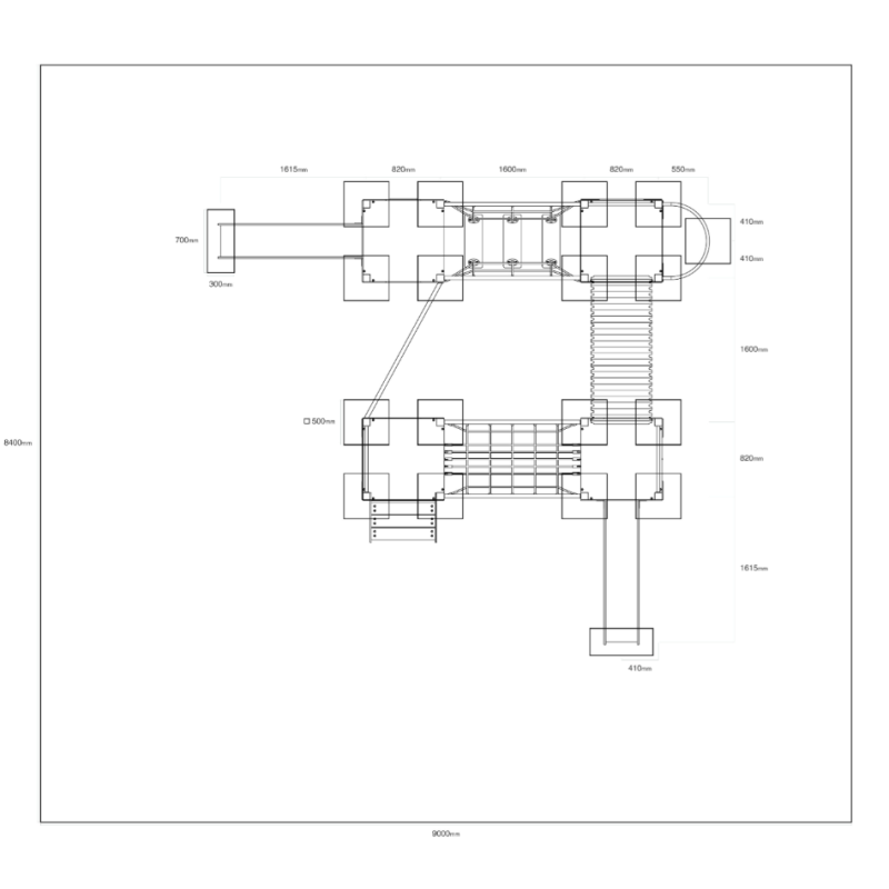 Čtyřvěžová kombinovaná sestava - do 1m