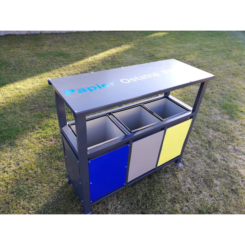 Klasik kovový tříděný 3x45l