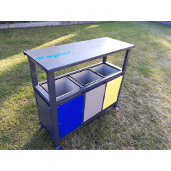 Klasik kovový tříděný 3x45l