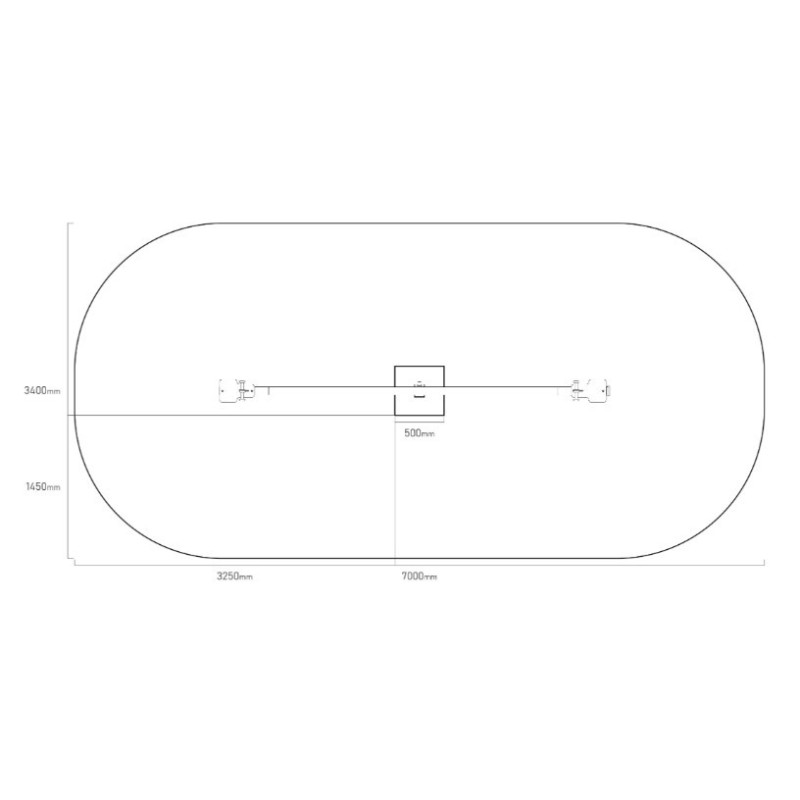 Oblouková převažovací houpačka - 4m