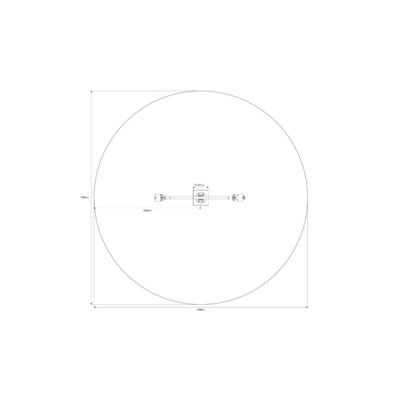Otočná oblúková prevažovacia hojdačka - 3m