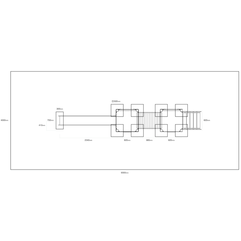 Dvojvežová kombinovaná zostava - do 1,5m