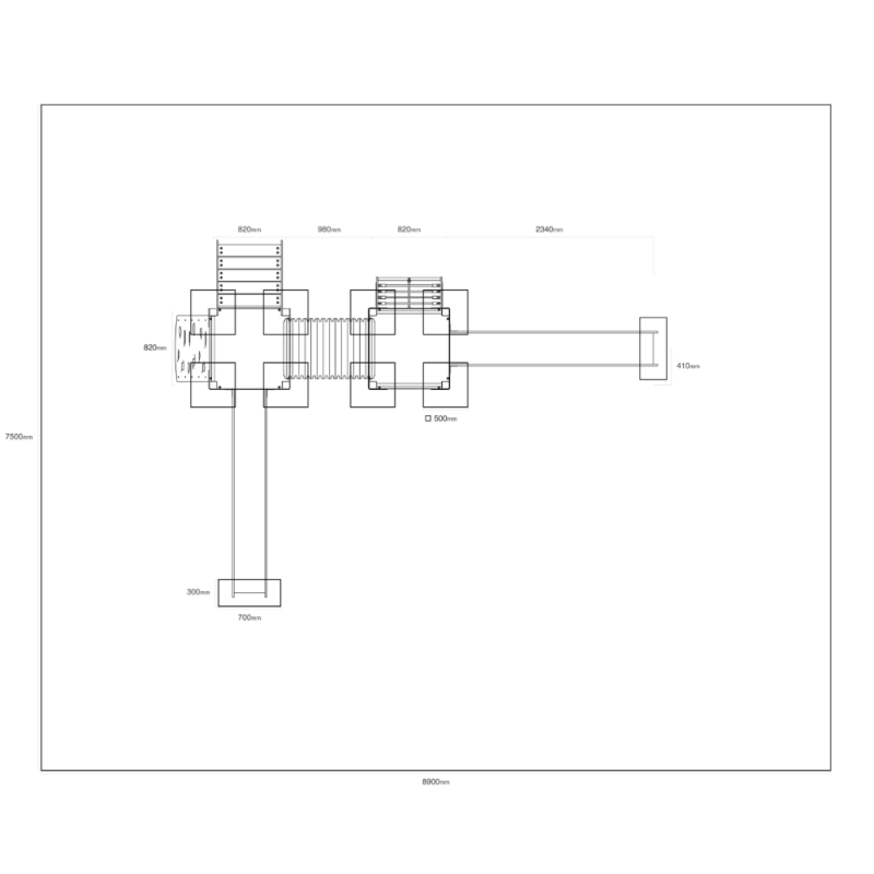 Dvojvežová kombinovaná zostava - do 1,5m
