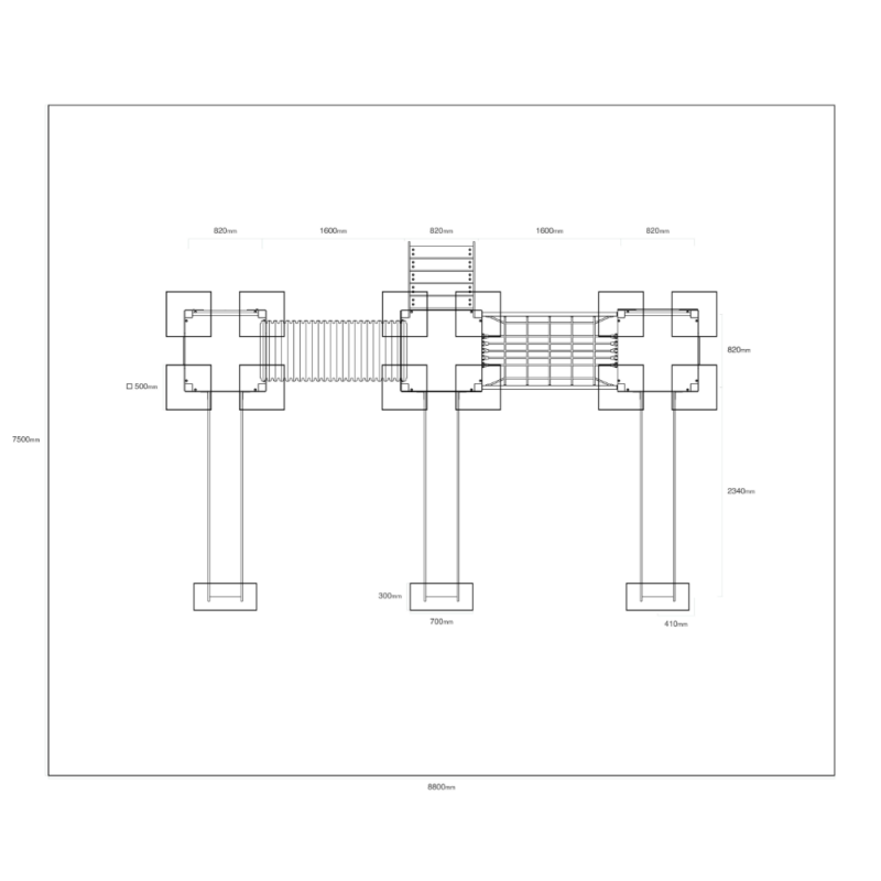 Trojvežová kombinovaná zostava - do 1,5m