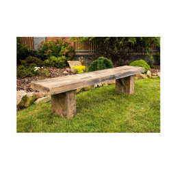 Betonová lavice Blansko bez opěradla - imitace dřeva - 200 cm