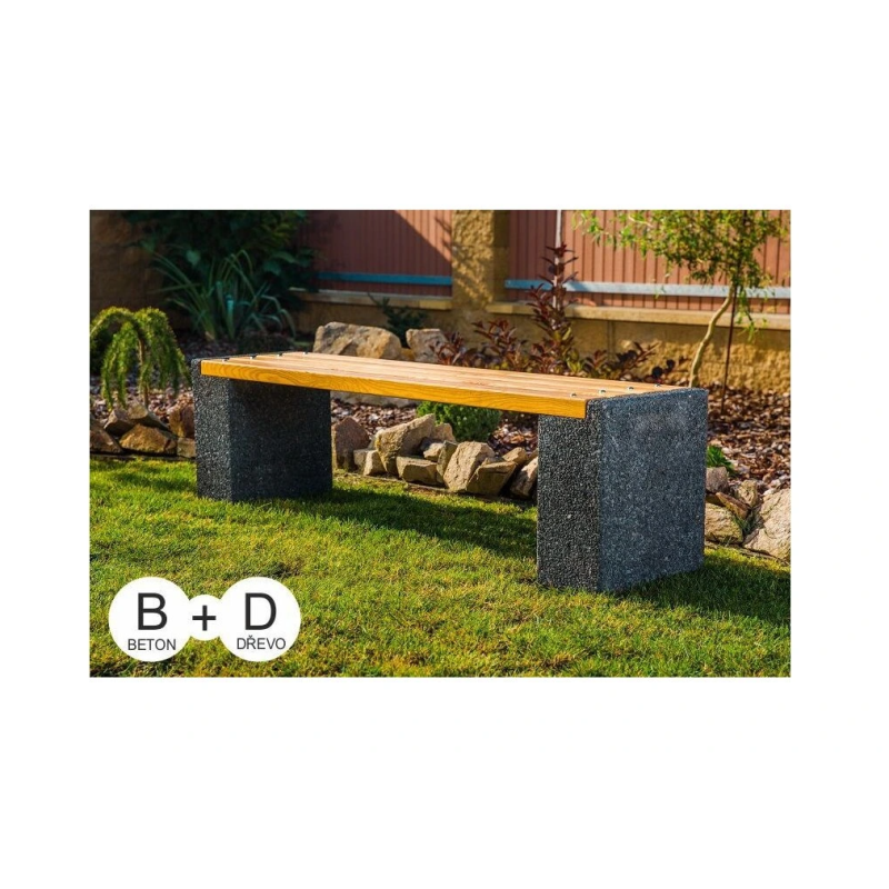 Betónová lavička Karin bez operadla
