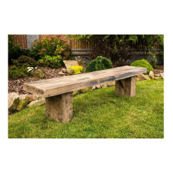 Betonová lavice Blansko bez opěradla - imitace dřeva - 120 cm