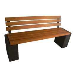 Betonová lavička Karin s opěradlem