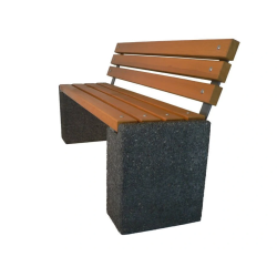 Betonová lavička Karin s opěradlem