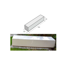 Lavička Ledge 2 - bez výdřevy-přírodní hladký beton