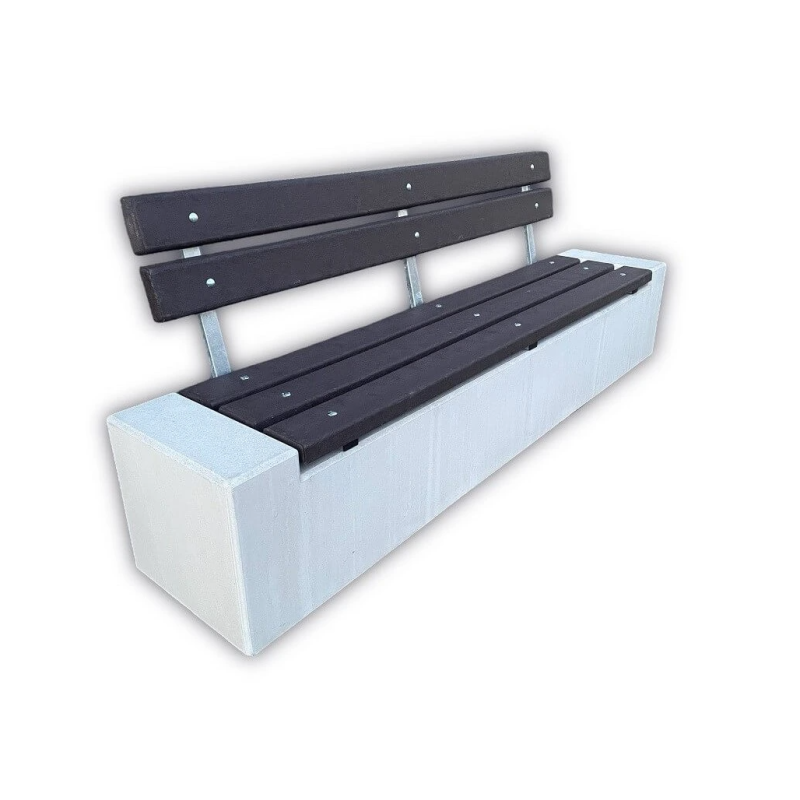 Lavička Ledge 7 s opěradlem + plastová prkna