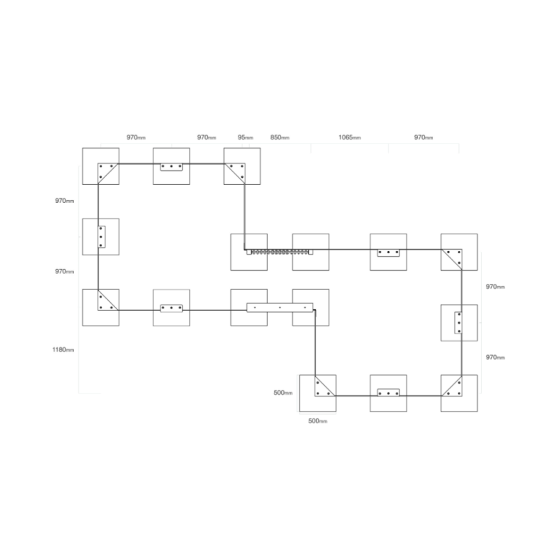 Dvojité pískoviště s kreslící tabulí a počítadlem