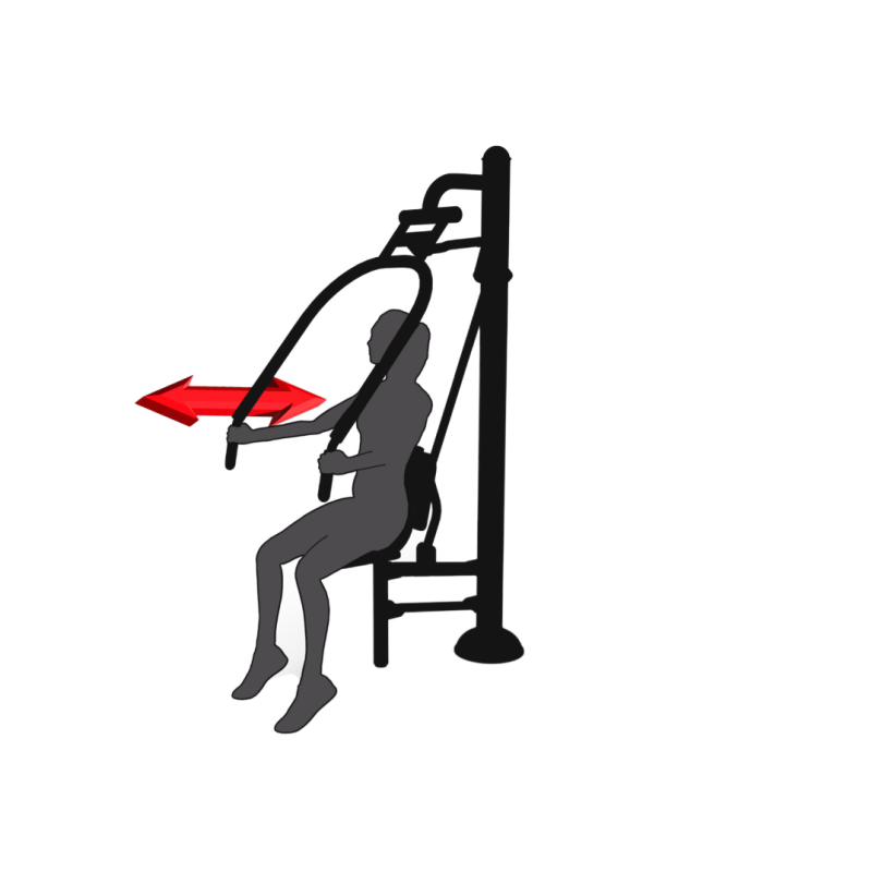 Posilňovací stroj na hrudník - Výtlak