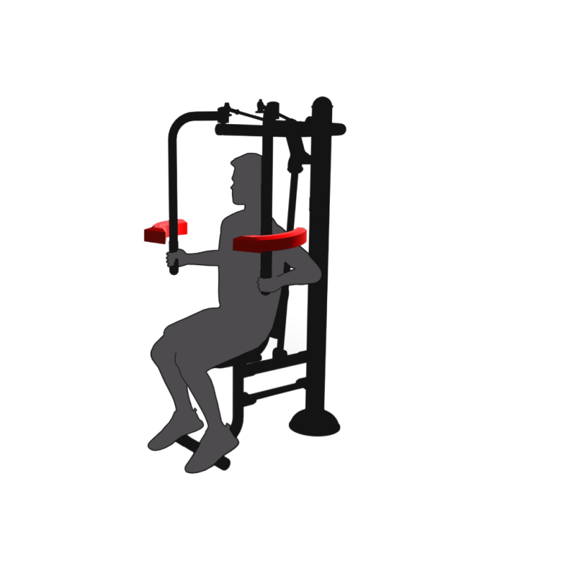 Posilovací stroj na hrudník – Rozpažení