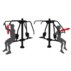 Posilovací stroj na hrudník a ramena