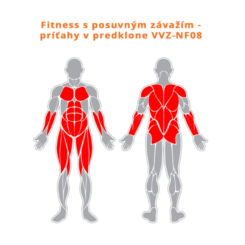 Fitness s posuvným závažím - Přítahy v předklonu