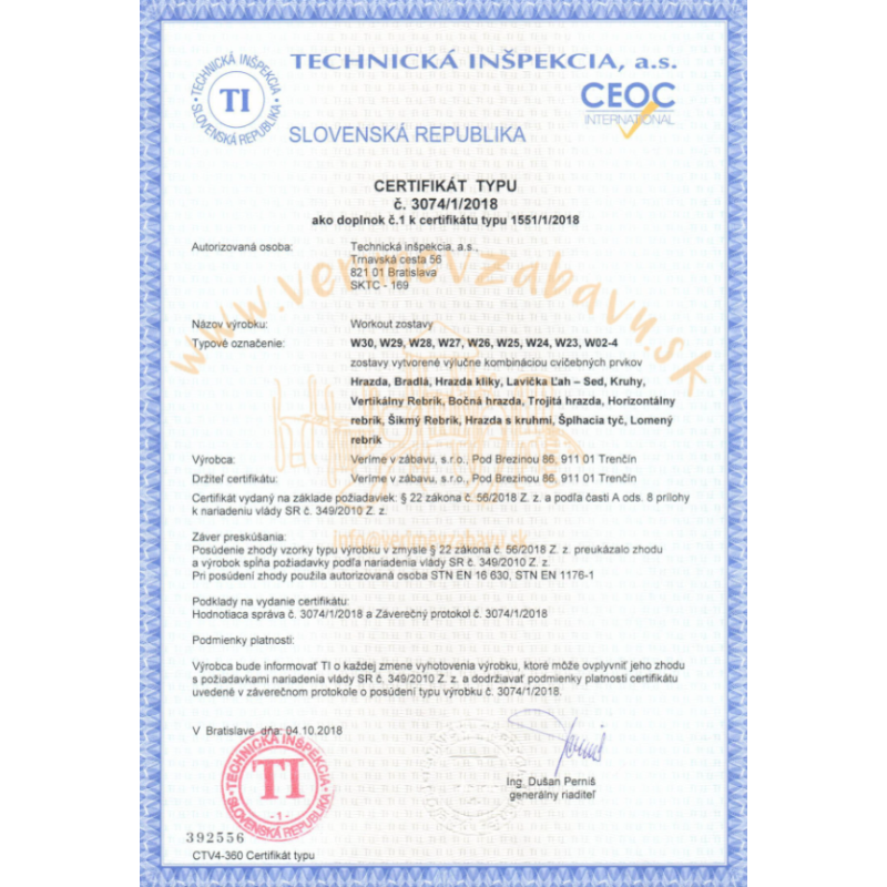 Street workout sestava