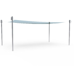 Stahovací stínící plachta pískoviště 4x2