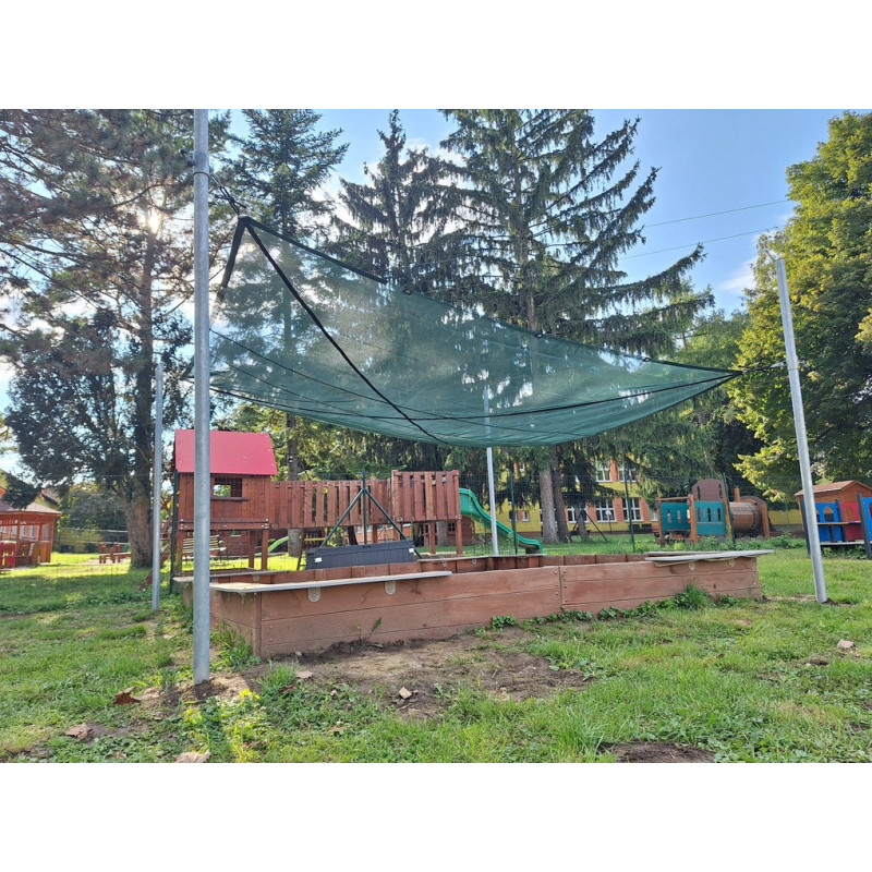 Stahovací stínící plachta pískoviště 2x2