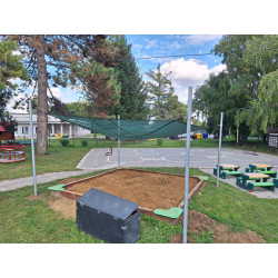 Stahovací stínící plachta pískoviště 3x3