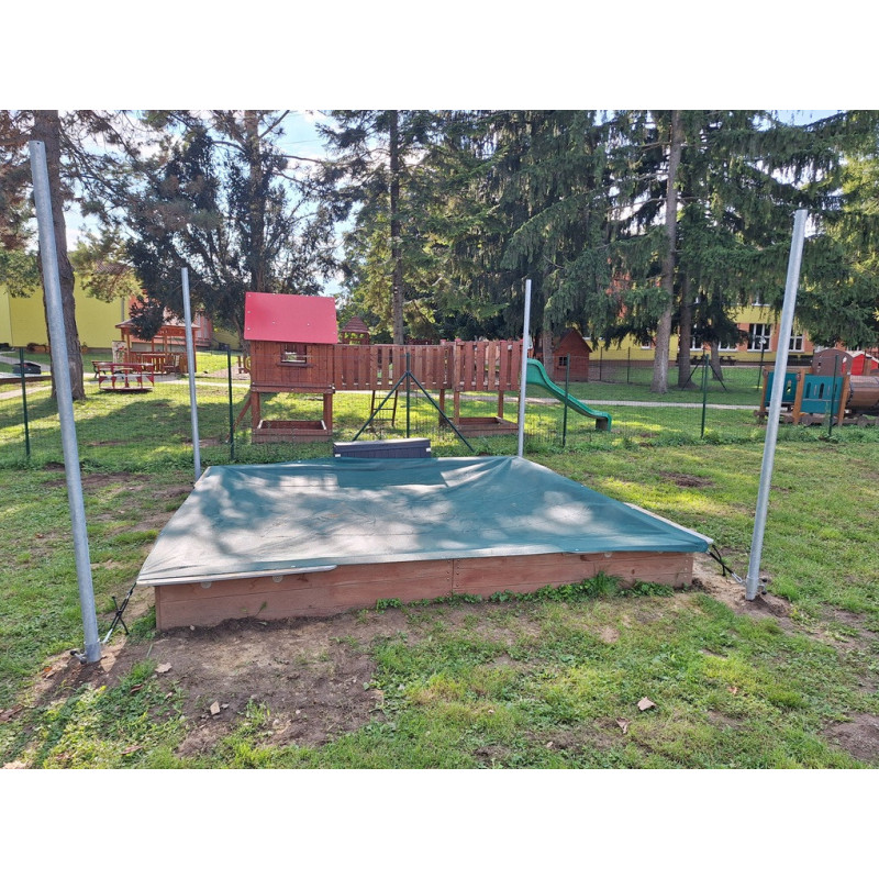 Stahovací stínící plachta pískoviště 4x2