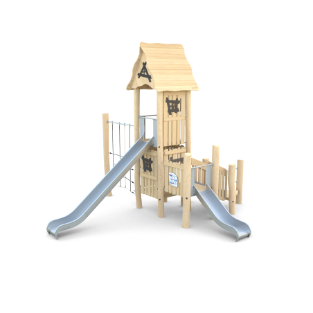 Herní věž se skluzavkami