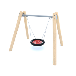 Dřevěná houpačka s hnízdovým sedákem