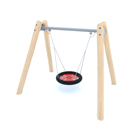 Dřevěná houpačka s hnízdovým sedákem