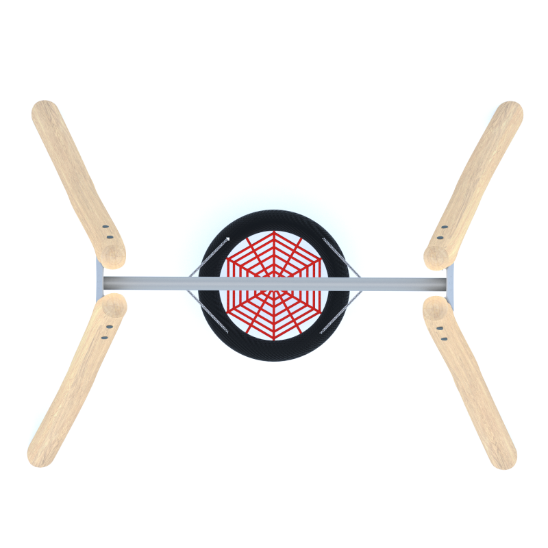 Drevená hojdačka s hniezdovým sedákom