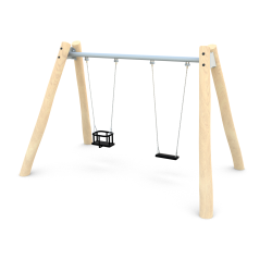 Dvojitá houpačka s bezpečnostním sedákem