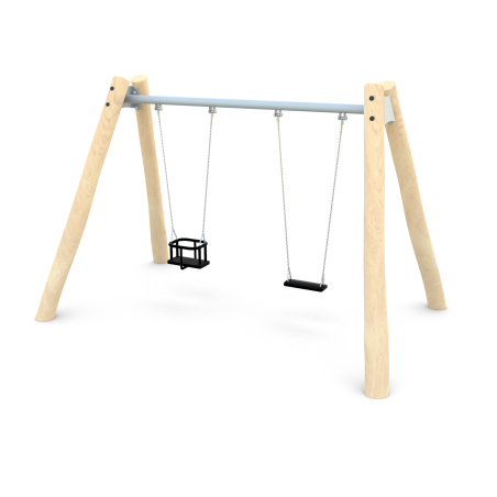 Dvojitá houpačka s bezpečnostním sedákem